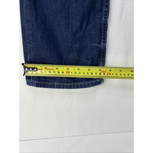 Diesel Jeans Larkee Straight Button Fly Blue Men's 29 X 32 Dark Wash Denim - Picture 7 of 16